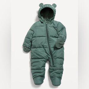 Old Navy, 6-12 month, army green snowsuit